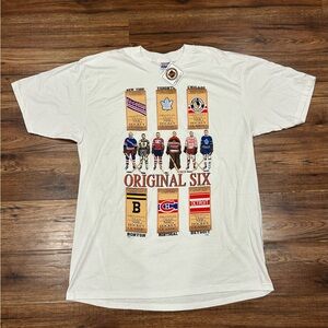 Vintage NHL Original 6 T Shirt By Hanes Rare 90s XXL Deadstock Leafs